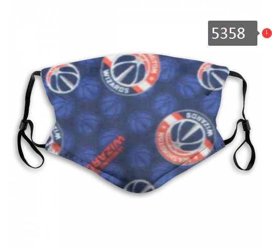 2020 NBA Washington Wizards #1 Dust mask with filter->nba dust mask->Sports Accessory